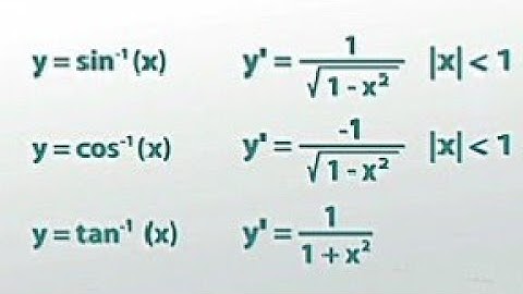 Deriving the formulas for differentiating inverse trigonometric functions