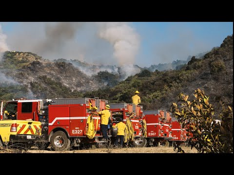 Sandy Fire Burns In Hills Day 3