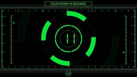 COUNTDOWN Timer 30 sec  v 225  Clock with Sound Effects and Voice 4k