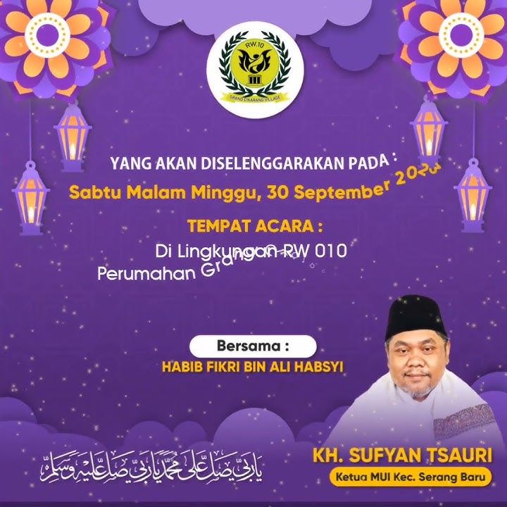 Undangan Maulid Nabi Muhammad Digital | Open Order