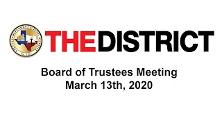YISD Board of Trustees Meeting 03-13-2020