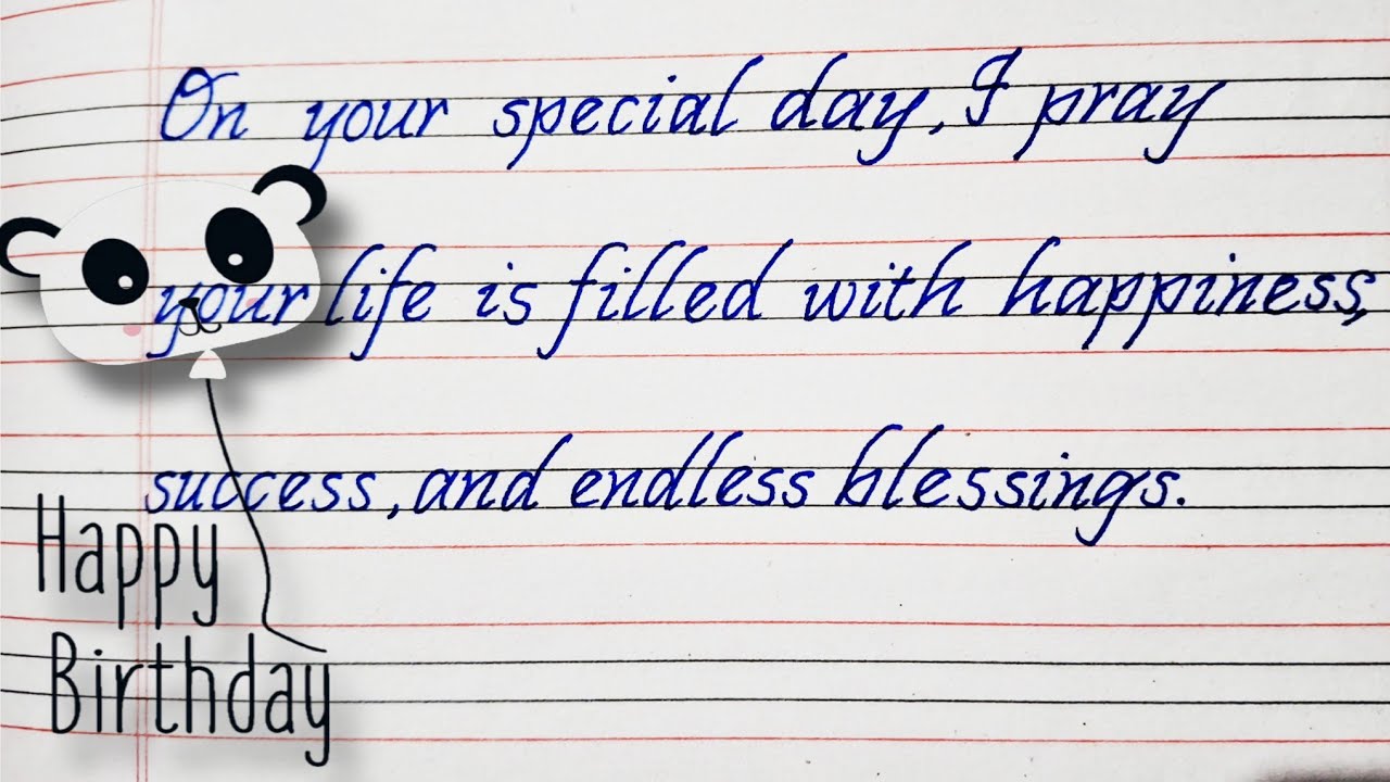 Happy Birthday wishes for sister 💓 || Mono cursive writing practice Handwriting practice