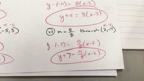 Algebra 1 Quiz Review Video 4.1-4.3