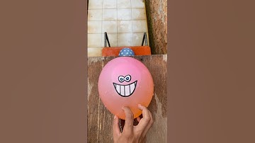 Experiment: Will the emoji water balloon explode if dropped from a height?