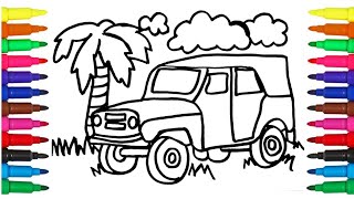 How To Draw A Jeep 🚙 | Step By Step Easy Drawing | Drawing For Kids And Toddlers