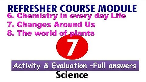 7th Standard Science unit 6,7,8 Refresher Course Module Answer Key English medium 2021