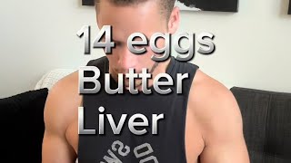 Carnivore diet meal idea… 14 eggs, butter & liver #carnivore #carnivorediet