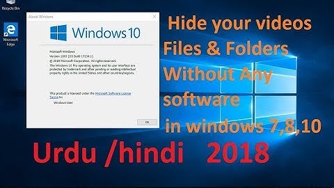 How To Hide videos Files & Folders Without Any software in(Urdu/Hindi)2018