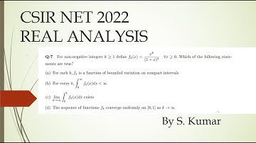 CSIR NET 2022 REAL ANALYSIS SOLUTION EPIC MATHEMATICS BY S KUMAR
