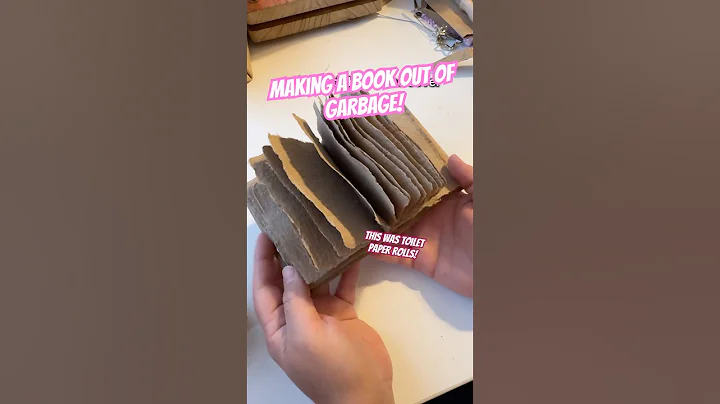 Making a book out of garbage! #recycle #bookbinding #papermaking  #papercrafts #sustainability thumbnail