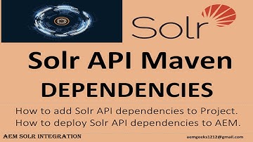 AEM + Solr #3 | Solr API OSGi Maven Dependencies