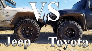 Jeep Wrangler, Rubicon, vs Toyota FJ Cruiser, Interco TSL SX2 vs Maxxis Trepador, off road, 4x4