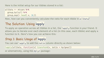 Applying the Same Operation to All Tibbles in a List in R