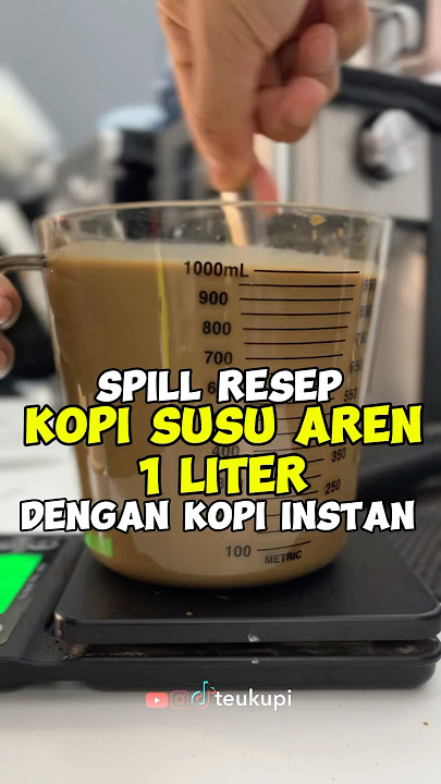 Spill resep kopi susu gula aren 1 liter dengan kopi instan #resepkopi #kopisusugulaaren