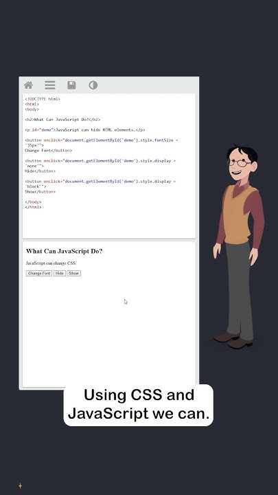 JavaScript Introduction - Part 4 - Change CSS - #w3schools #javascript ...