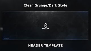CLEAN Grunge/Dark Style Header Twitter Header | Template