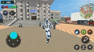 Grand Police Car Robot Transform Game - polisi robot memberantas kejahatan screenshot 2