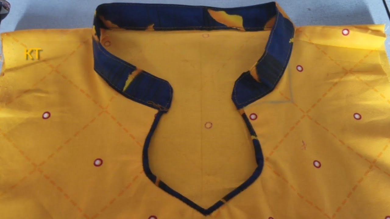 Stand Collar Kurti with Front Slit | Easy Sewing Tutorial - YouTube