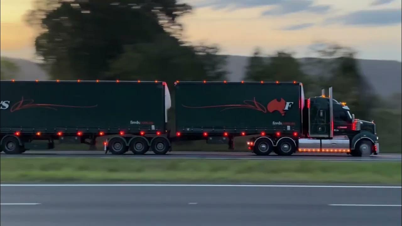 Little video of some Bdouble trucks traveling the M1 in New South Wales including Fred’s. YouTube