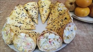 Закуска из крабовых палочек и лаваша БЫСТРО, КРАСИВО и ВКУСНО