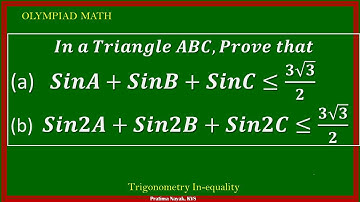 How to prove  𝑺𝒊𝒏𝑨+𝑺𝒊𝒏𝑩+ 𝑺𝒊𝒏𝑪 ≤ (𝟑√𝟑)/𝟐  | How to prove 𝑺𝒊𝒏𝟐𝑨+𝑺𝒊𝒏𝟐𝑩+ 𝑺𝒊𝒏𝟐𝑪  ≤ (𝟑√𝟑)/𝟐  in ∆ 𝑨𝑩𝑪 |