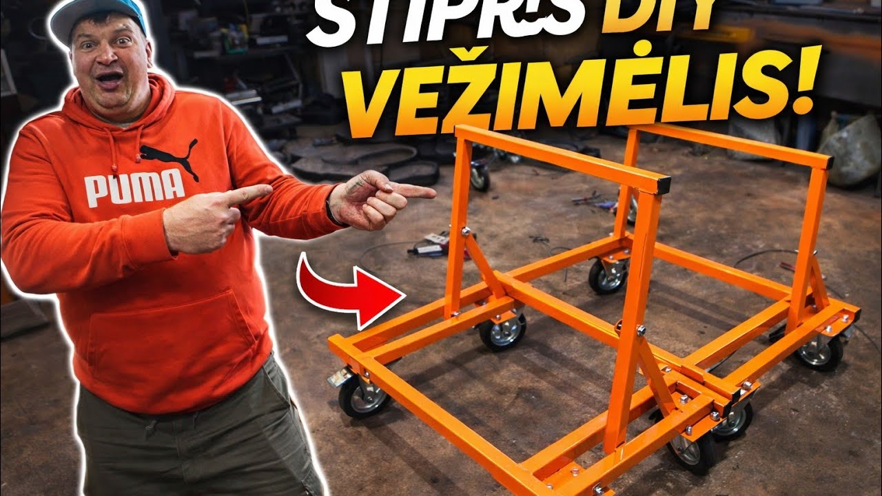 Savadarbis plokščių vežimėlis – paprasta ir tvirta