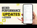 How to Turn on Performance Updates on Snapchat