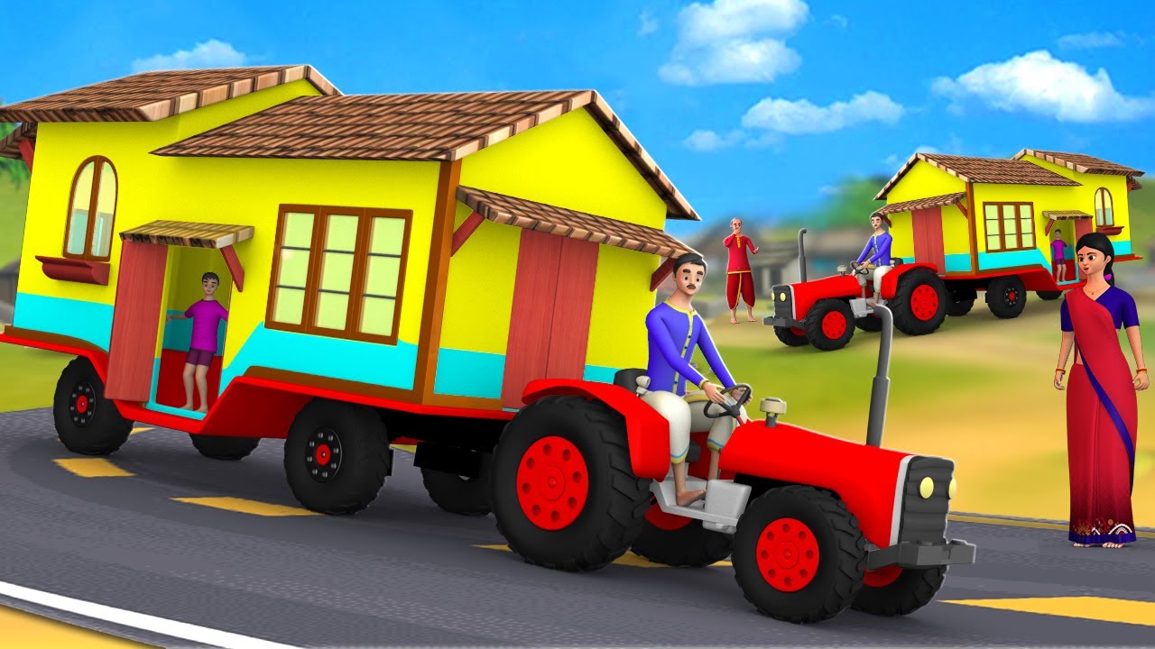 ರೈತರ ಟ್ರಾಕ್ಟರ್ ಮನೆ - Farmer's Tractor House Story | 3D Animated Kannada Moral Stories | Maa Maa TV