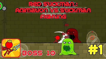 Red Stickman : Animation VS Stickman Fighting Gameplay Walkthrough Part 1 All Boss 10 (Android, iOS)
