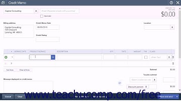 QuickBooks Online Plus 2015 Tutorial Creating a Credit Memo and Refund Check Intuit Training