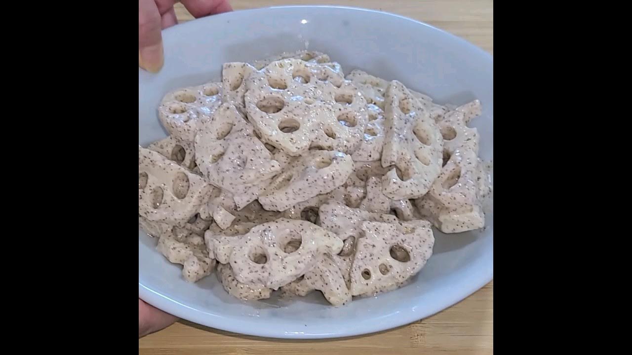 [곰배의1분요리] 초간단 들깨소스로 무친 연근요리!고소하고 상큼한 맛~ Thumbnail