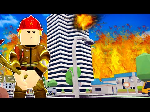 We Became Firefighters and Attempted to Save People! - Roblox Multiplayer