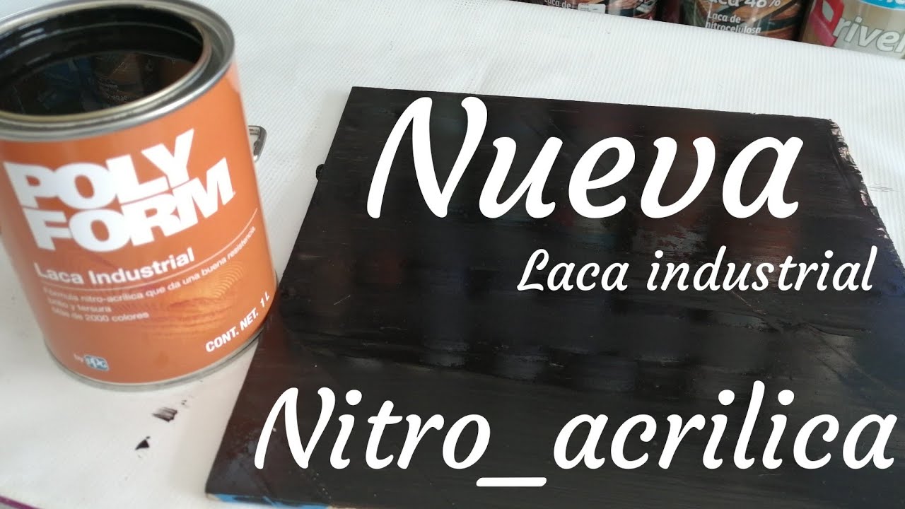 Aplicando laca industrial de nitro_acrilica chocolate de comex - YouTube