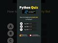 How to create an empty list in python?? #python #pybeginners #quizz #code