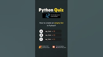 How to create an empty list in python?? #python #pybeginners #quizz #code