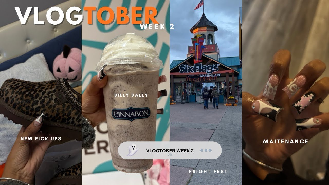 VLOGTOBER :) | dilly dallying, maintenance, friends gender reveal, haul, sixflags, chitchat|| KIMK