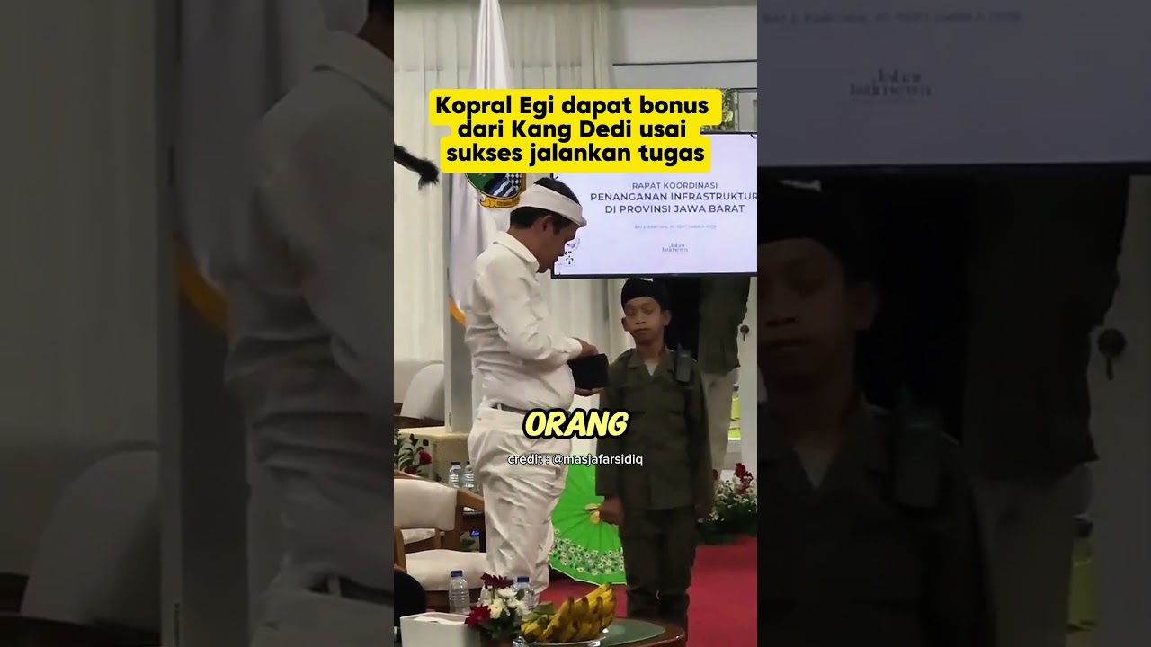 Saprol Egi dapat honor dari Kang Dedi usai sukses jalankan tugas 