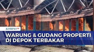 Sempat Terdengar Suara Ledakan, Warung Dan Gudang Properti Di Depok Terbakar Berut