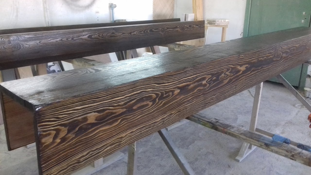 Фальш балки из массива сосны. - YouTube