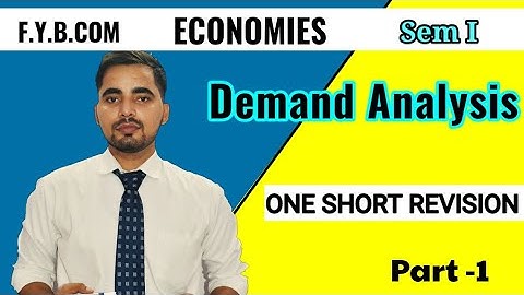 #1 FYBCom/BAF/BBI/BFM/BMS sem 1| Business Economics 1 | Demand Analysis Part -1 | Mumbai University|