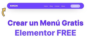 Cómo crear un MENÚ con ELEMENTOR FREE