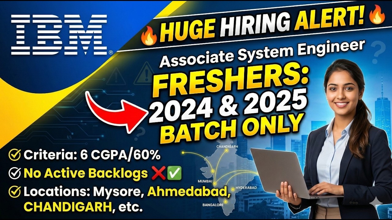 IBM MASS HIRING 2024 & 2025! Apply Fast for Associate System Engineer ...