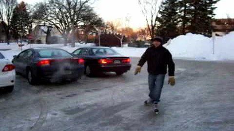 Skating to Class at UND