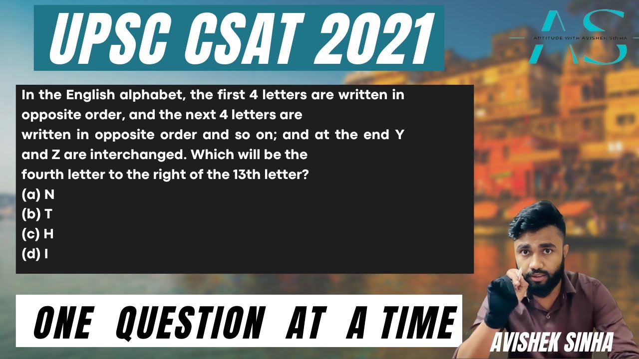 In The English Alphabet,The First 4 Letters Are Written In Opposite  Order,And The Next | Csat 2021 | - Youtube