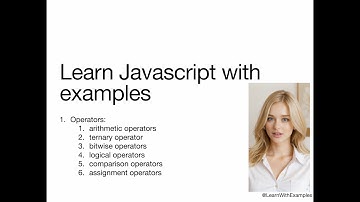 Learn Javascript with Examples: operators