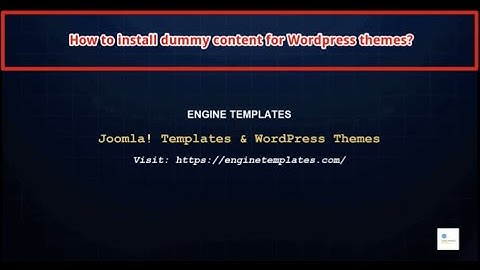 How to install dummy content like demo with All-in-One WP Migration?