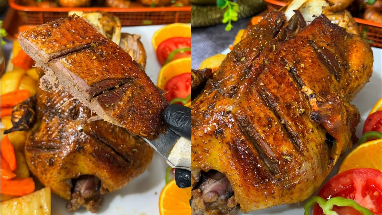 بدون سلق ولا تحمير جربوا البط بالطريقه دي هتشرفك ع اي سفره وف اي عزومه 🥰