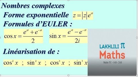 Nombres complexes : Formules d