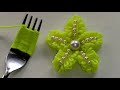 Amazing Hand Embroidery Woolen Flower making with Fork | Easy Sewing Hack