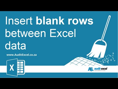 Insert blank row between other rows in Excel.